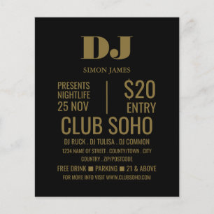 Stylish DJ, Club Event Advertising Flyer