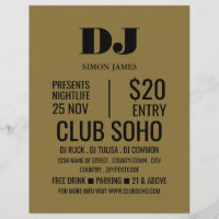 Stylish DJ, Club Event Advertising Flyer