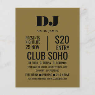 Stylish DJ, Club Event Advertising Flyer