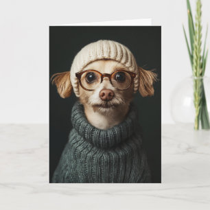 Stylish Dog in Cosy Outfit Invitation