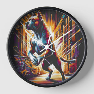 Stylish Dogo Argentino for Dog Lovers Wall Clock