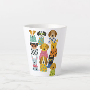 Stylish Dogs Funny Pet Lover Gift Latte Mug