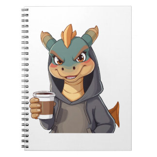 Stylish dragon for coffee lovers! notebook