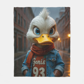 Stylish Duck in the City Fleece Blanket