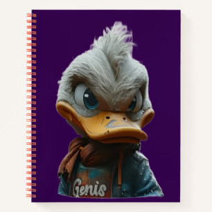 Stylish Duck in the City Spiral Notebook
