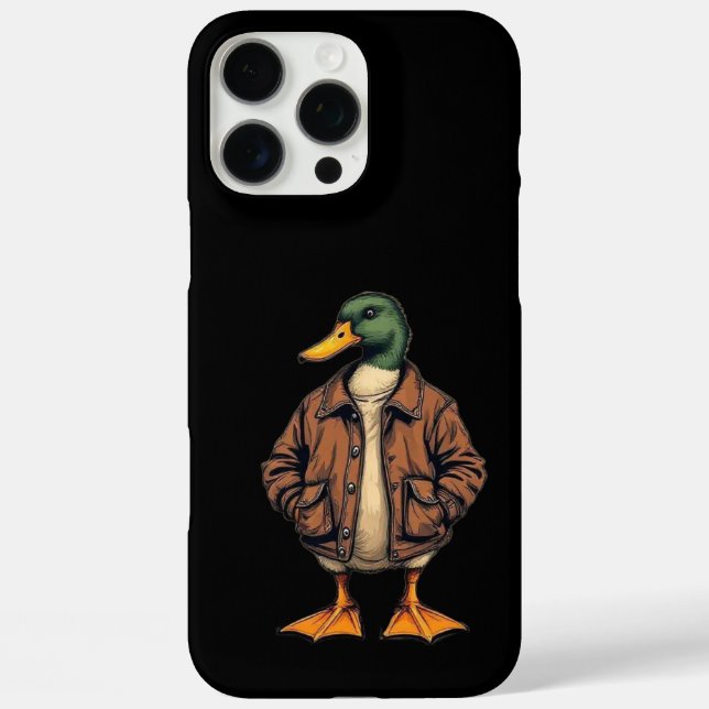 Stylish Duck iPhone 16 Pro Max Case - Unique Barel (Back)