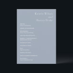Stylish Dusty Blue Modern Wedding Programme<br><div class="desc">Modern wedding program featuring a simple yet elegant design.</div>