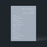 Stylish Dusty Blue Modern Wedding Programme<br><div class="desc">Modern wedding program featuring a simple yet elegant design.</div>