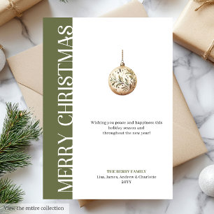 Stylish Earthy Colors Holiday Greeting Card