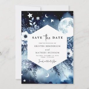 Stylish Earthy Moonlit Wedding Save The Date