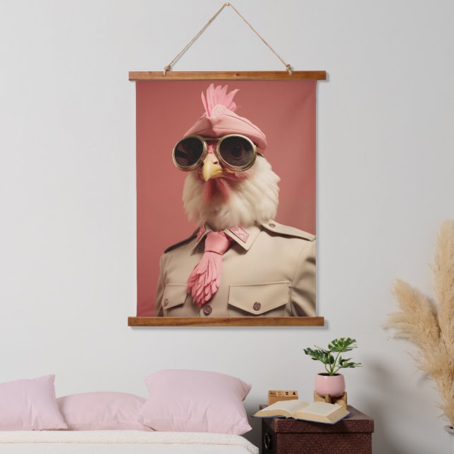 Stylish Easter Chicken Commander Hanging Tapestry (Bedroom)