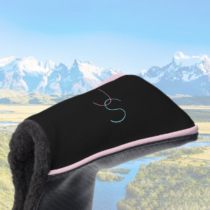 Stylish Editable Any Two Modern Looking Initials  Golf Head Cover