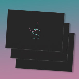 Stylish Editable Any Two Modern Looking Initials Wrapping Paper Sheet