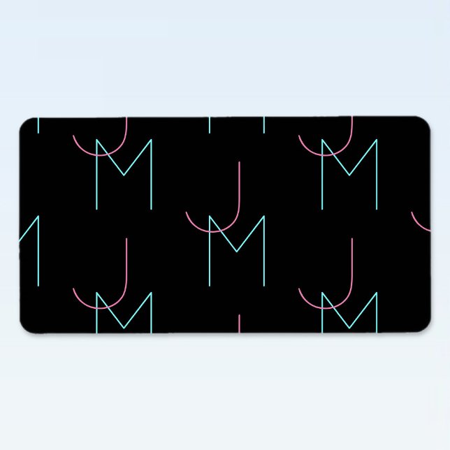 Stylish Editable Any Two Modern Tiled Initials  Label (Creator Uploaded)