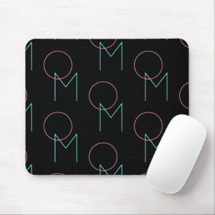 Stylish Editable Any Two Modern Tiled Initials Mouse Mat