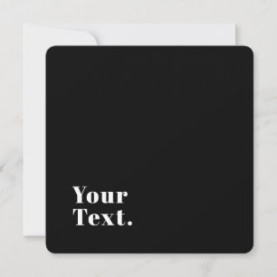 Stylish Editable Retro Modern Name (or other text) Card