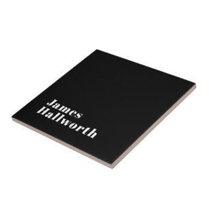 Stylish Editable Retro Modern Name (or other text) Tile