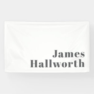 Stylish Editable Retro Modern Text   Grey Banner