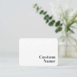Stylish Editable Retro Modern Text   Grey Card