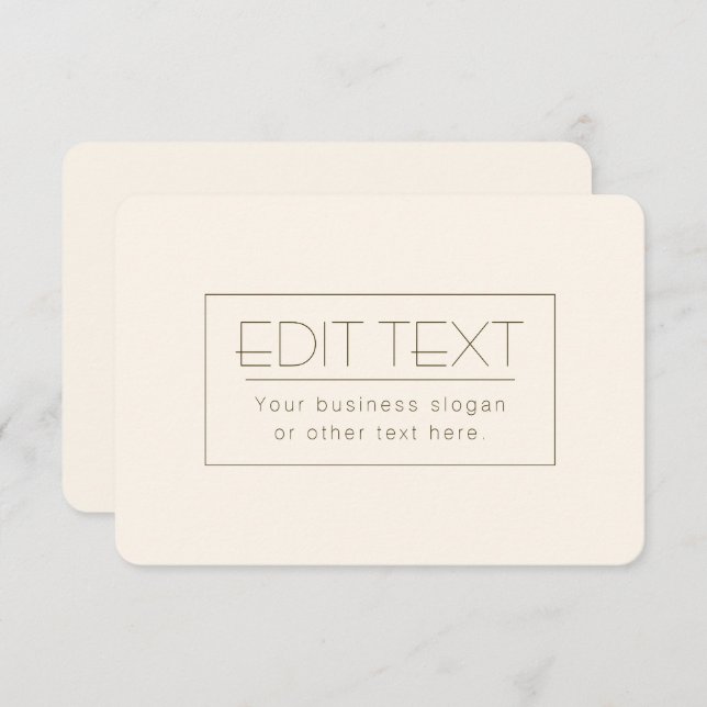 Stylish Editable Template | Off-white & Dark Brown (Front/Back)