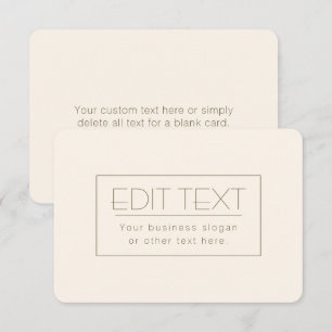 Stylish Editable Template   Off-white & Dark Brown