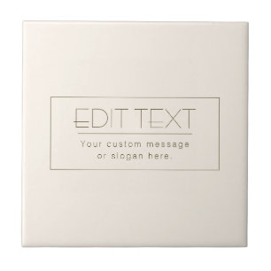 Stylish Editable Template   Off-white & Dark Brown Tile