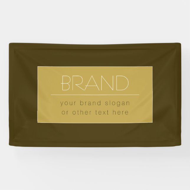 Stylish Editable Text Template | Vintage Gold Banner (Horizontal)