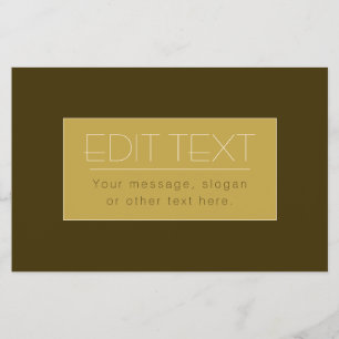 Stylish Editable Text Template   Vintage Gold Flyer