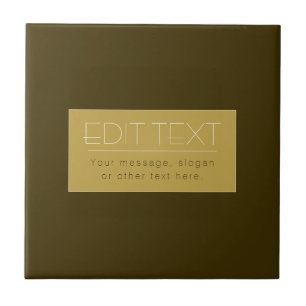Stylish Editable Text Template   Vintage Gold Tile