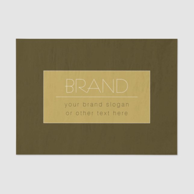 Stylish Editable Text Template | Vintage Gold Tissue Paper (Front)