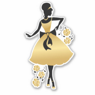 Stylish elegant beautiful fashion silhouettes stic