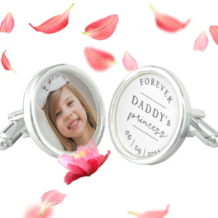 Stylish Elegant Black And White Family Bride Photo Cufflinks