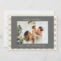 Stylish Elegant Black White Line Art Custom Photo