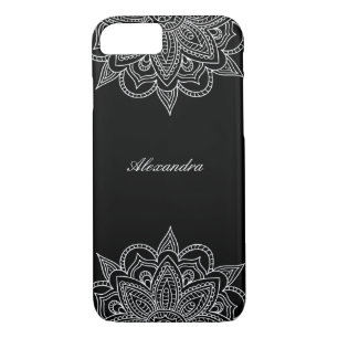 Stylish & Elegant Black & White Mandala Lace iPhone 8/7 Case