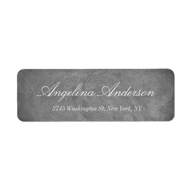 Stylish Elegant Chalkboard Handwriting Modern Grey (Front)