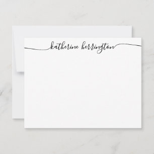 Stylish Elegant Chic Swash Script Name Calligraphy Card