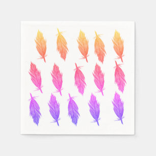 Stylish Elegant Feathers Napkins