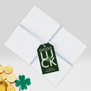 Stylish Elegant Green St. Patrick's Day Hat  Gift Tags