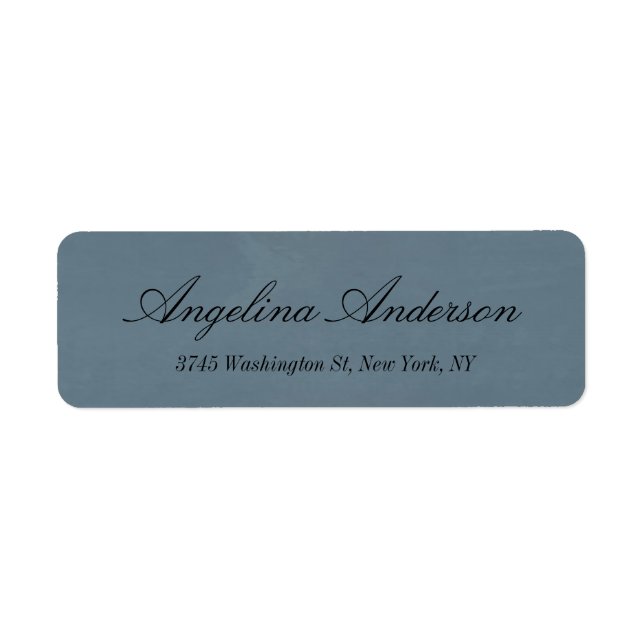 Stylish Elegant Handwriting Modern Blue Grey (Front)