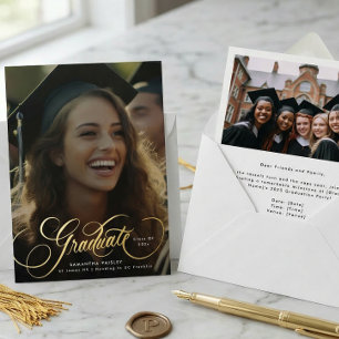 Stylish Elegant High School Photo Graduation PARTY