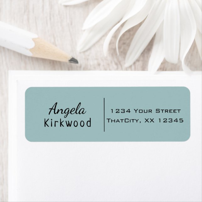 Stylish Elegant Light Blue Hand Lettered Name (Insitu)