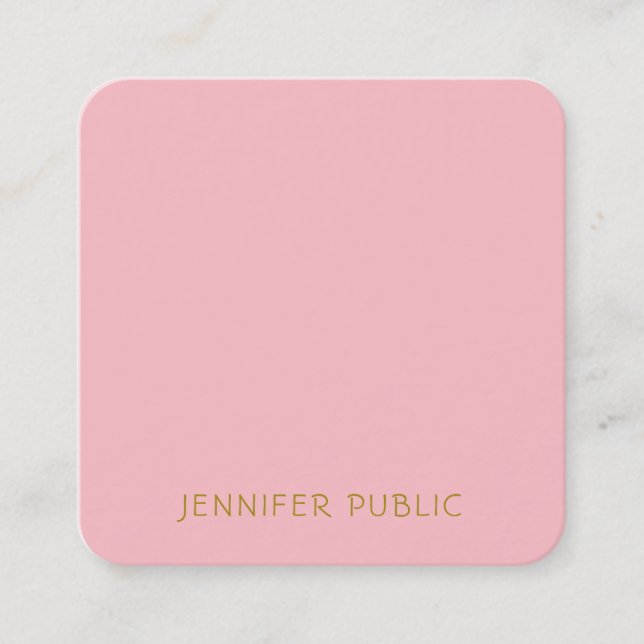 Stylish Elegant Luxe Professional Template Modern Square Business Card (Front)