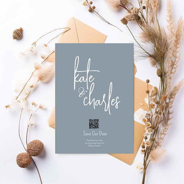 Stylish Elegant Modern Custom Names Save the date Invitation (Creator Uploaded)