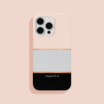 Stylish Elegant Modern Stripes Pattern iPhone 13 Case<br><div class="desc">Easily personalize this modern minimalist color block striped pattern iPhone case. Add your name,  monogram or initials. Features elegant and stylish color design with feminine rose gold stripes.</div>