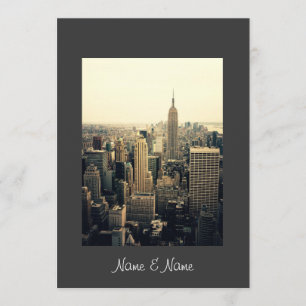 Stylish Elegant New York Wedding Invitation