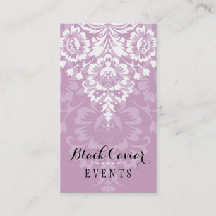 STYLISH & ELEGANT pretty detailed damask purple Business Card