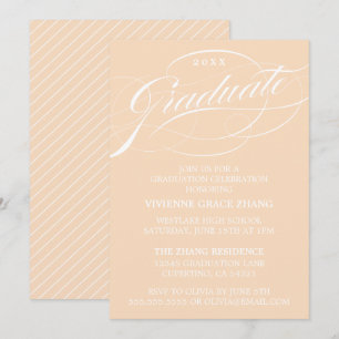 STYLISH ELEGANT SCRIPT GRADUATE PARTY INVITATION