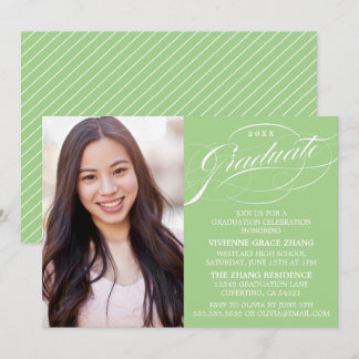 STYLISH ELEGANT SCRIPT GRADUATE PARTY INVITATION