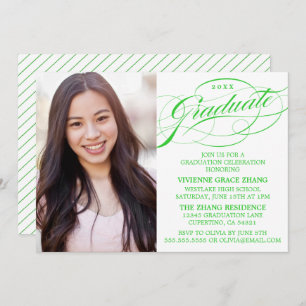 STYLISH ELEGANT SCRIPT GRADUATE PARTY INVITATION