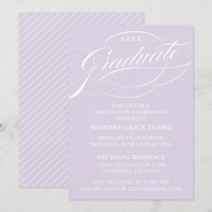 STYLISH ELEGANT SCRIPT GRADUATE PARTY INVITATION